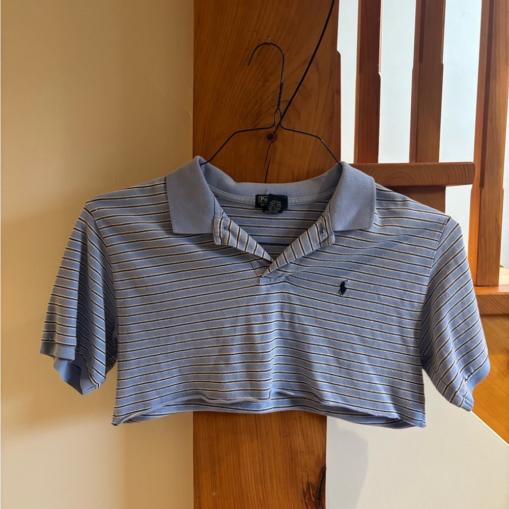 Ralph Lauren Light Blue Striped Polo